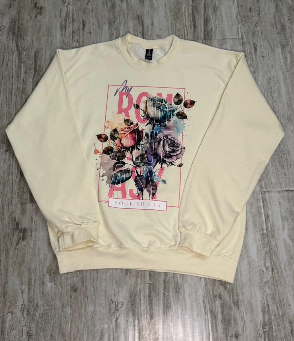 My Romantasy Era Sweatshirt | Pink Roses Cream Pullover — Jeby's Creations